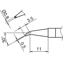 HAKKO Việt Nam | Hakko soldering tip 0.8JD type Soldering Tip MW5587873