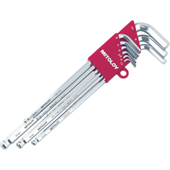 MITOLOY Việt Nam | MITOLOY L-shaped hollow wrench ball point long millimeter holder 9-piece set Hollow Wrench(L-type)Set(Ball-Point)Long MW8174864