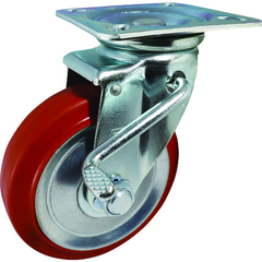 YODONO Việt Nam | Yodono Pressed Swivel Brake Red Rubber Wheel 130φ MW8353181