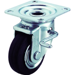 YUEI Caster Division Việt Nam | YUEI plate type caster "J series" (pressed rubber wheel) with swivel double stopper (right side) MW2963604