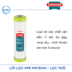 Lõi lọc thô Sunhouse số 1 PP 5 micron