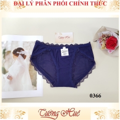 Quần lót nữ Rouman 0366 thun sọc viền ren MÀU NGẪU NHIÊN.