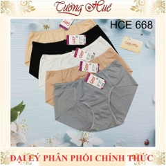 Quần lót nữ Cosy 668 Quần lót nữ lưng cao không viền may chất thun lụa mềm mịn.