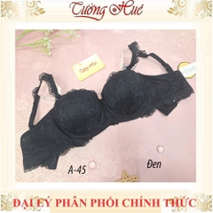 Áo lót nữ Lamagie A-45 Có Gọng Cúp Ngang Phối Ren Mút Nâng 3cm.