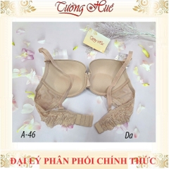 Áo lót nữ Lamagie A-46 Có Gọng Trơn Phối Ren Lưng Mút Nâng Vừa 2.5cm.