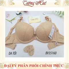Áo lót nữ Bon Bon BV35160 mút mỏng phối ren dây vai có họa tiết có gọng