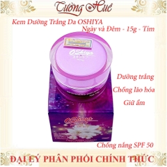Kem Dưỡng Trắng Da OSHIYA Ngày và Đêm - 15g - Tím