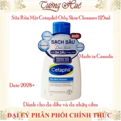Sữa Rửa Mặt Cetaphil Oily Skin Cleanser Dành Cho Da Dầu và Da Nhạy Cảm 125ml 