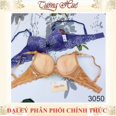 Áo lót nữ Đài Loan Iway 3050 Áo lót nâng ngực có gọng mút đúc dày~3cm phối ren lưới.