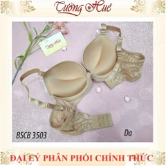 Áo lót nữ Bon Bon BSCB 3503 áo ngực Có Gọng Trơn Phối Ren Đệm Mút 2cm.