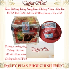Kem Dưỡng Trắng Sáng Da - Chống Nhăn - Săn Da ENYA Tinh Chất Linh Chi & Đông Trùng - 30g - Đỏ.