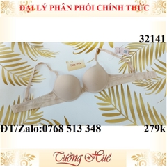 Áo lót nữ Marguerite-Paris 32141 áo nâng ngực trơn, lưng phối lỗ thông hơi.