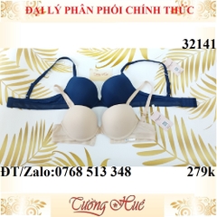 Áo lót nữ Marguerite-Paris 32141 áo nâng ngực trơn, lưng phối lỗ thông hơi.