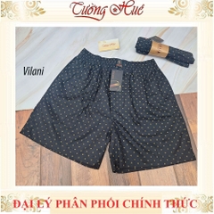 Quần Đùi Nam Vilani Họa Tiết Mặc Nhà Vải Cotton Mềm Mát Thoải Mái