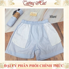 Quần Đùi Nam Vilani Họa Tiết Mặc Nhà Vải Cotton Mềm Mát Thoải Mái