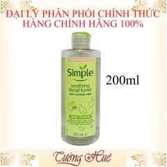 Nước hoa hồng Simple Soothing Facial Toner - 200ml