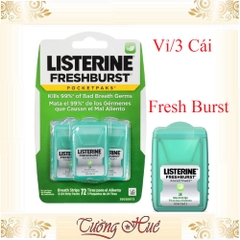 Ngậm Thơm Miệng Listerine Pocket Paks - Vỉ/3 Cái ( Lựa chọn mùi )