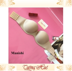 Áo lót nữ Manishi 218 đúc su cúp ngang không dây vai.