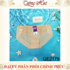 Quần Lót Nữ annie QE2179 Phối Ren Không Viền Mông Lưng Vừa Co Giãn 4 Chiều