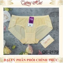 Quần Lót Nữ annie QE2179 Phối Ren Không Viền Mông Lưng Vừa Co Giãn 4 Chiều