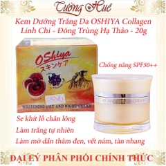 Kem Dưỡng Trắng Da OSHIYA Collagen - Linh Chi - Đông Trùng Hạ Thảo - 20g.