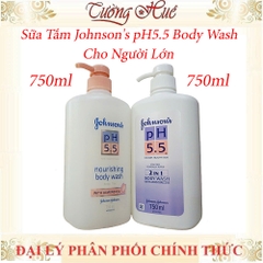 Sữa Tắm Johnson's Adult pH5.5 Body Wash Cho Người Lớn - 750ml (Có lựa chọn)