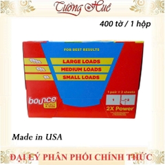 Giấy Thơm Quần Áo Bounce Của Mỹ Dùng Cho Máy Sấy Hoặc Tủ Quần Áo- 1 Hộp/400 tờ- Mẫu mới 2025