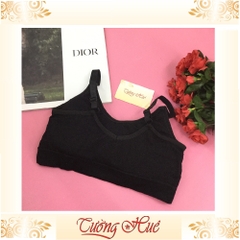 Áo bra 2 dây thun gân croptop.