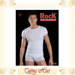 Áo lót nam Rock AA5076 áo có tay cổ tròn màu trắng.