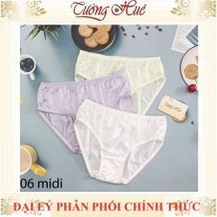Quần lót nữ Angel 06midi Quần lót lưng cao form nhỏ màu trơn basic.