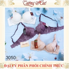 Áo lót nữ Đài Loan Iway 3050 Áo lót nâng ngực có gọng mút đúc dày~3cm phối ren lưới.