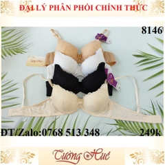 Áo lót nữ annie Bra 8146 ren nâng ngực mút mỏng.