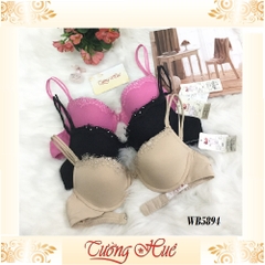 SALE SALE SALE - Áo lót nữ Wacoal WB 5894 trơn phối ren đính hạt.