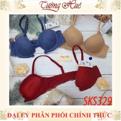 Áo lót nữ ren Darlin SKS329 cài trước mút đệm dày vừa nâng ngực