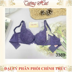 Áo Lót Nữ Bon Bon BV3389 Phối Ren Mút Mỏng - Có Thể Tháo Rời Dây Bản To 3 Móc Cài
