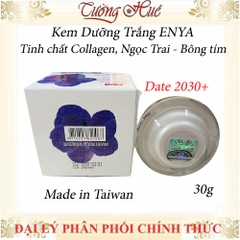 Kem Dưỡng Trắng ENYA Tinh chất Collagen, Ngọc Trai - 30g - Bông tím