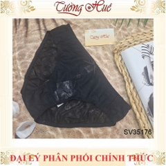 Quần Lót Nữ Bonbon SV35176 Lưng Vừa Dệt Hoa Văn Điểm Xuyến Nơ