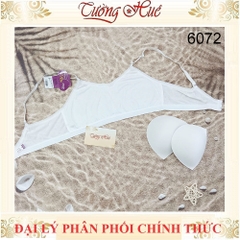 Áo lá annie 6072 Áo lá form ngắn kèm mút tháo rời.