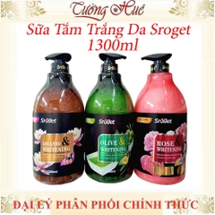 Sữa Tắm Trắng Da Sroget Nhiều Mùi - 1300ml