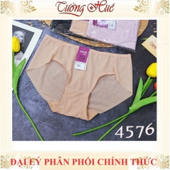 Quần Lót Nữ annie 4576 Vải Họa Tiết Cạp Vừa Không Viền Mông Co Dãn