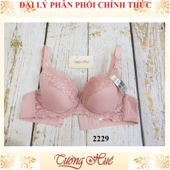 Áo lót nữ Thái Lan Sister Hood 2229 phối ren mút mỏng, lưng bảng to.