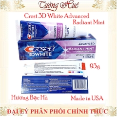 Kem Đánh Răng Crest 3D White Advanced - 93g (Có Lựa Chọn)