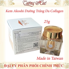 Kem Akoshi Dưỡng Trắng Da Collagen (Ngày và Đêm) - 25g (Vàng)