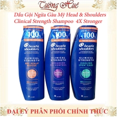 Dầu Gội Ngừa Gàu Mỹ Head & Shoulders Clinical Strength 4X Stronger- 400ml (Có Lựa Chọn)