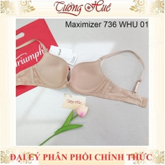 Áo lót nữ Triumph Maximizer 736 WHU 01 Áo lót nâng ngực có gọng màu trơn (đệm mút dày ~2.5cm)