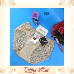 Quần lót nữ Chen 603 quần lót phối ren thêu hoa nguyên mông.