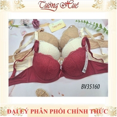 Áo lót nữ Bon Bon BV35160 mút mỏng phối ren dây vai có họa tiết có gọng
