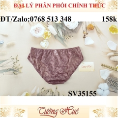 Quần lót nữ Bon Bon SV35155 ren thêu, lưng vừa