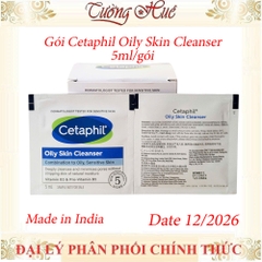 Gói Sữa Rửa Mặt Cetaphil Oily Skin Cleanser Dành Cho Da Dầu và Da Nhạy Cảm 5ml/gói