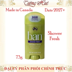 Lăn Khử Mùi Nữ BAN Inisible Solid Antiperspirant Deodorant - 73g (Có Lựa Chọn)